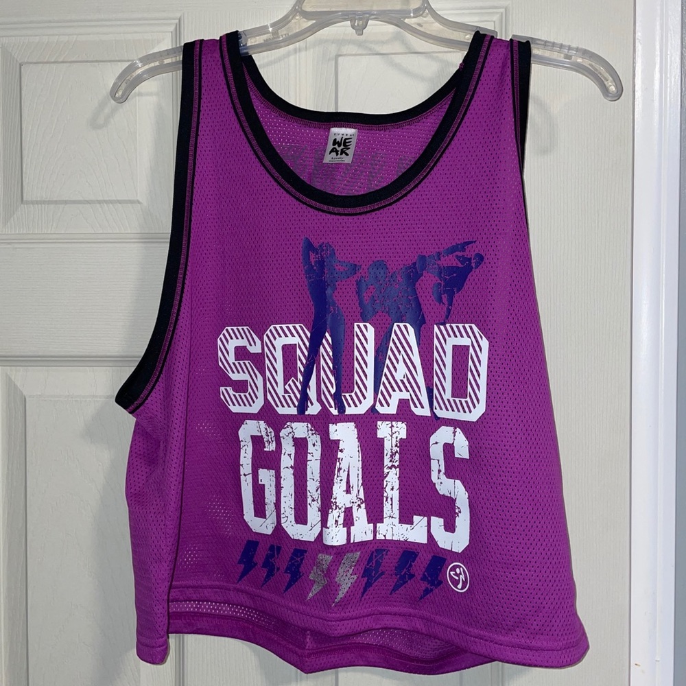 Zumba crop tank, size Large